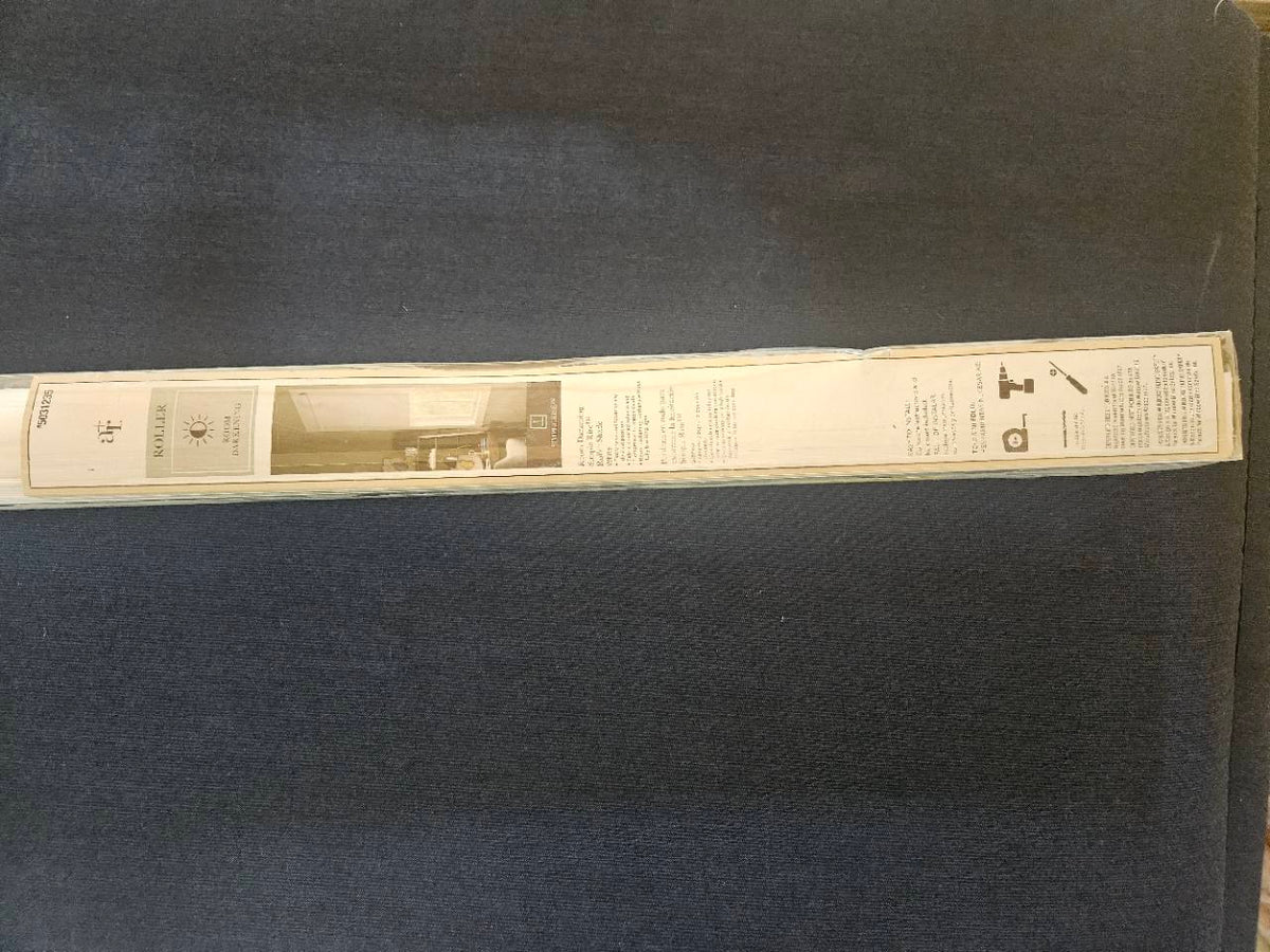 allen + roth Simple Rise 35 x 72 in White Room Darkening Cordless Roller Shade 54832