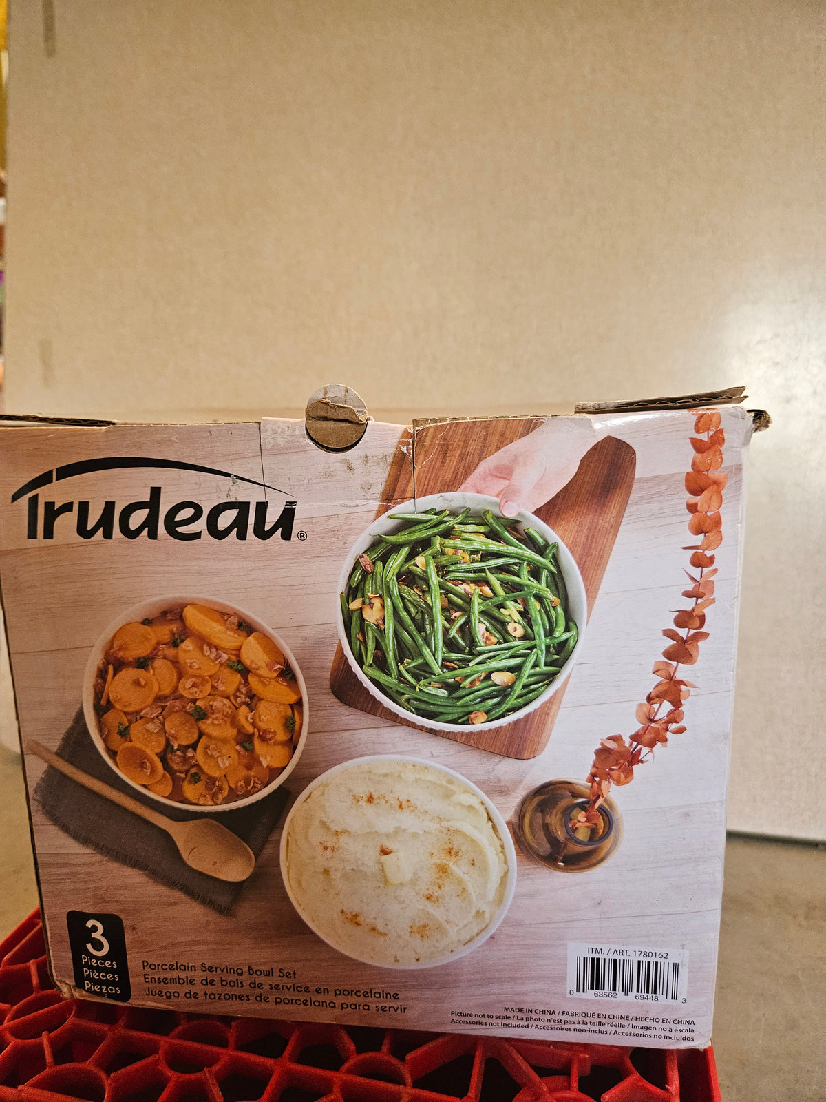 Trudeau Porcelain Serving Bowl Set – White, 3-Piece