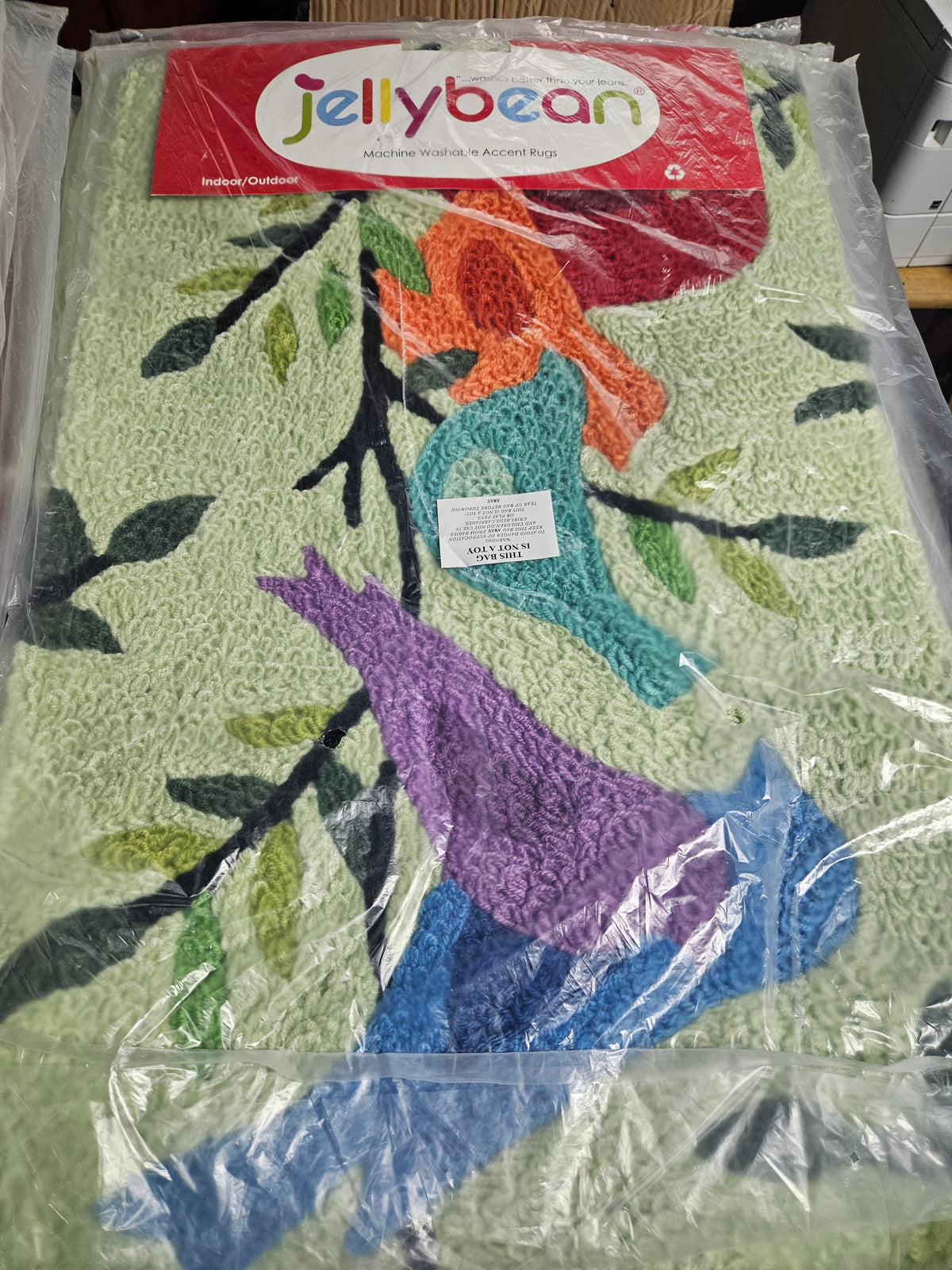 Jellybean rug – Colorful Birds design