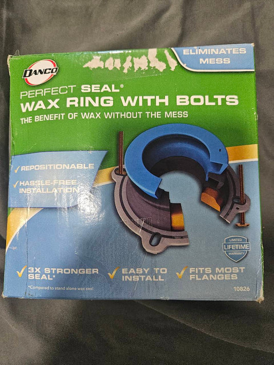 Danco Perfect Seal Wax Ring with Bolts 10826, front of actual box