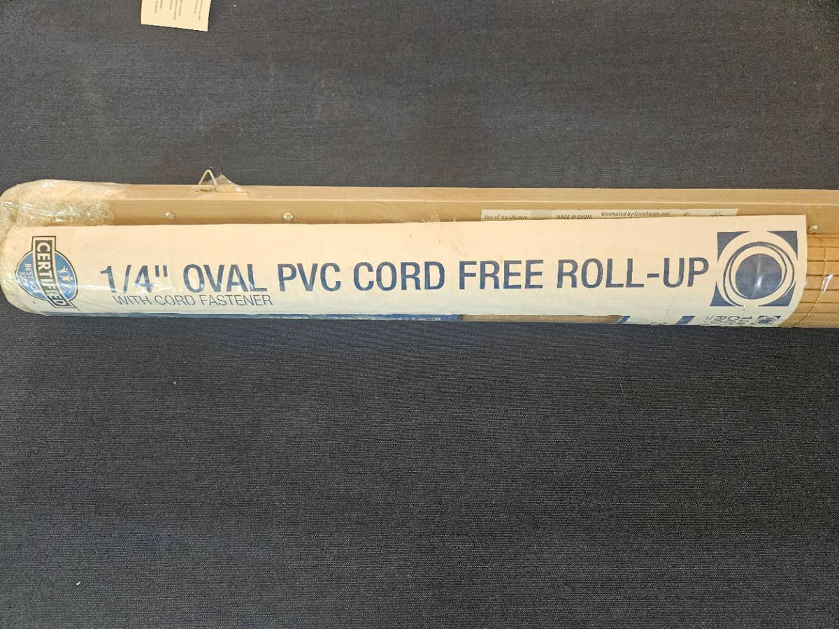 Radiance 30 x 72 in Bamboo Cord-Free 1/4 in Oval PVC Roll-Up Shade - New