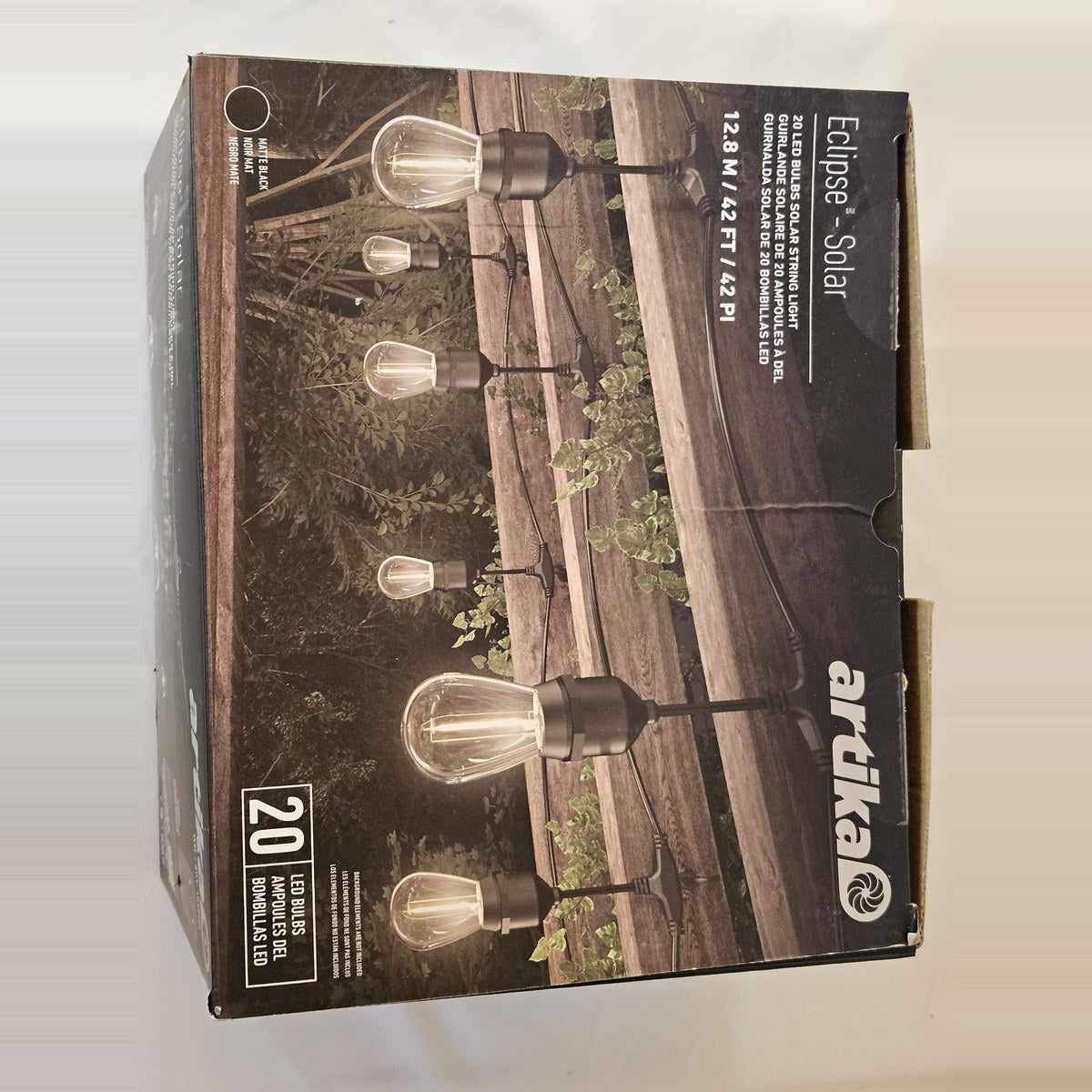 Artika Eclipse solar string lights box top