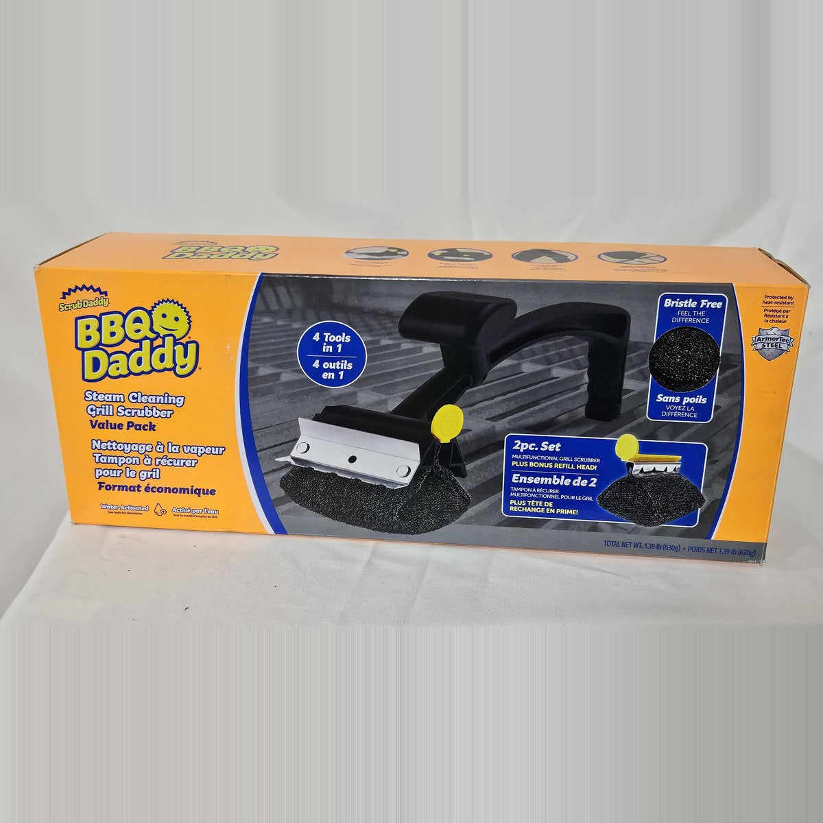 Scrub Daddy BBQ Daddy grill scrubber box, angled front