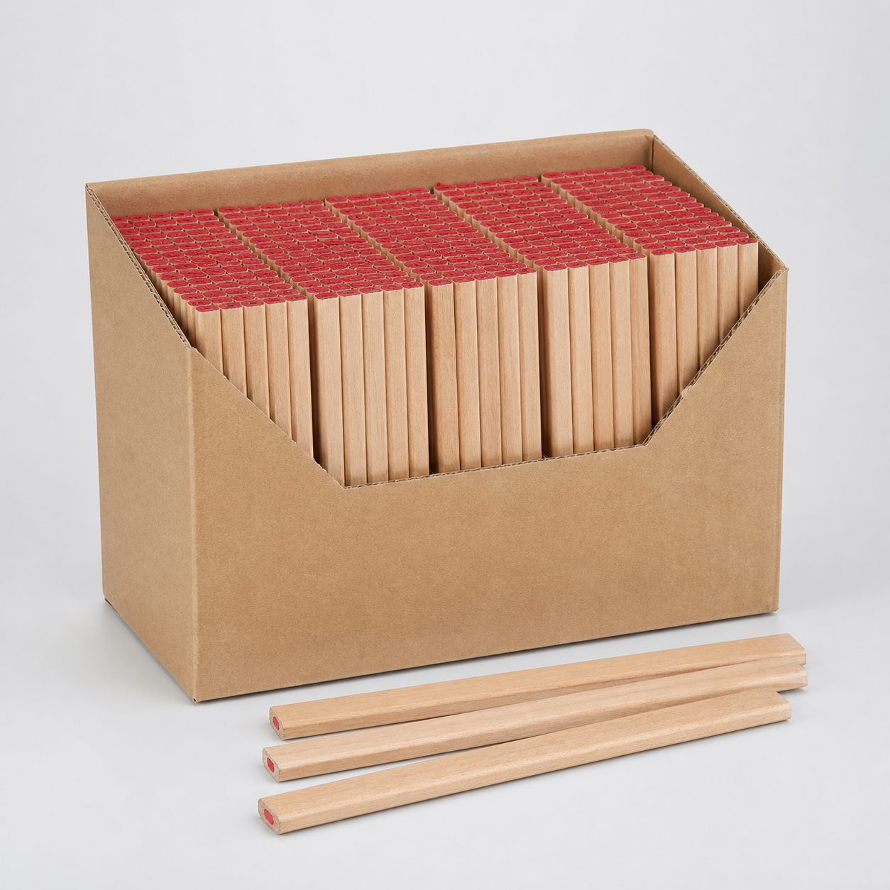 Case of 72 red-lead carpenter pencils