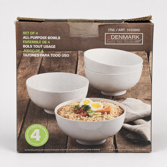 Denmark Tools for Cooks 4-piece white all-purpose bowl set in original box