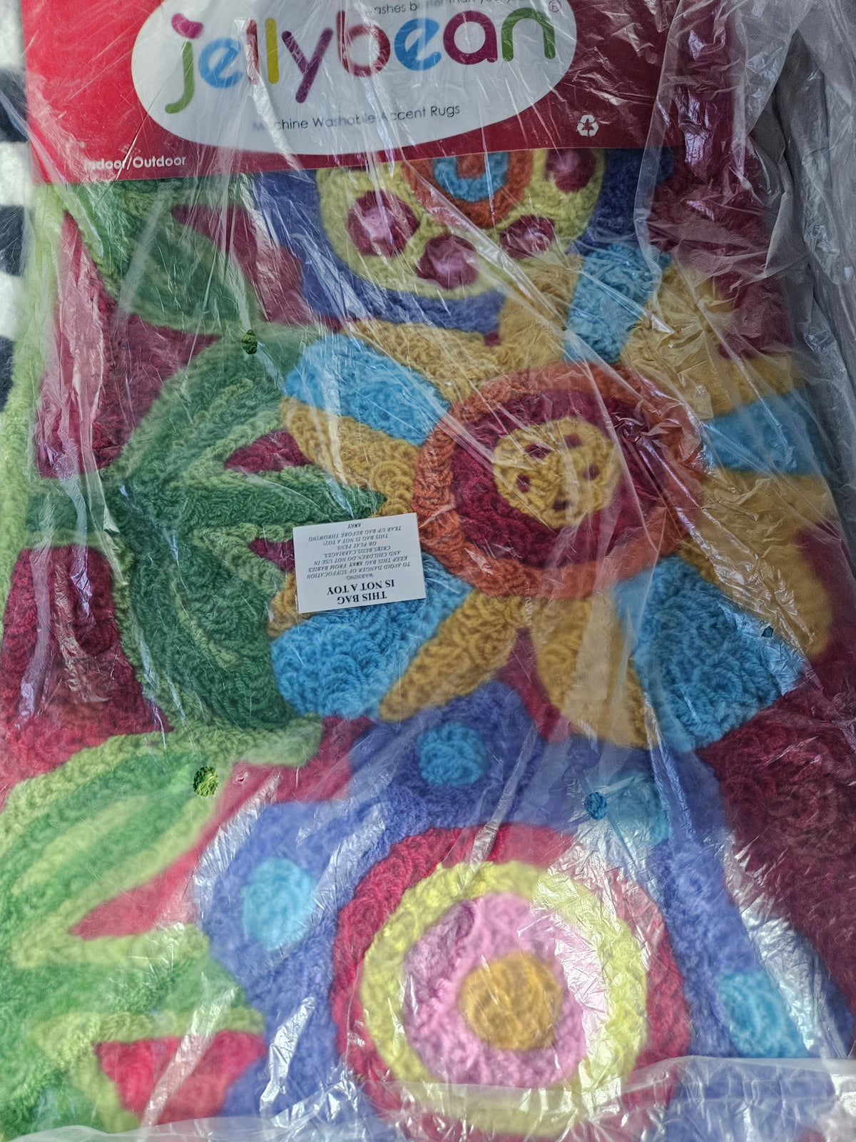Jellybean rug – Colorful Flowers design
