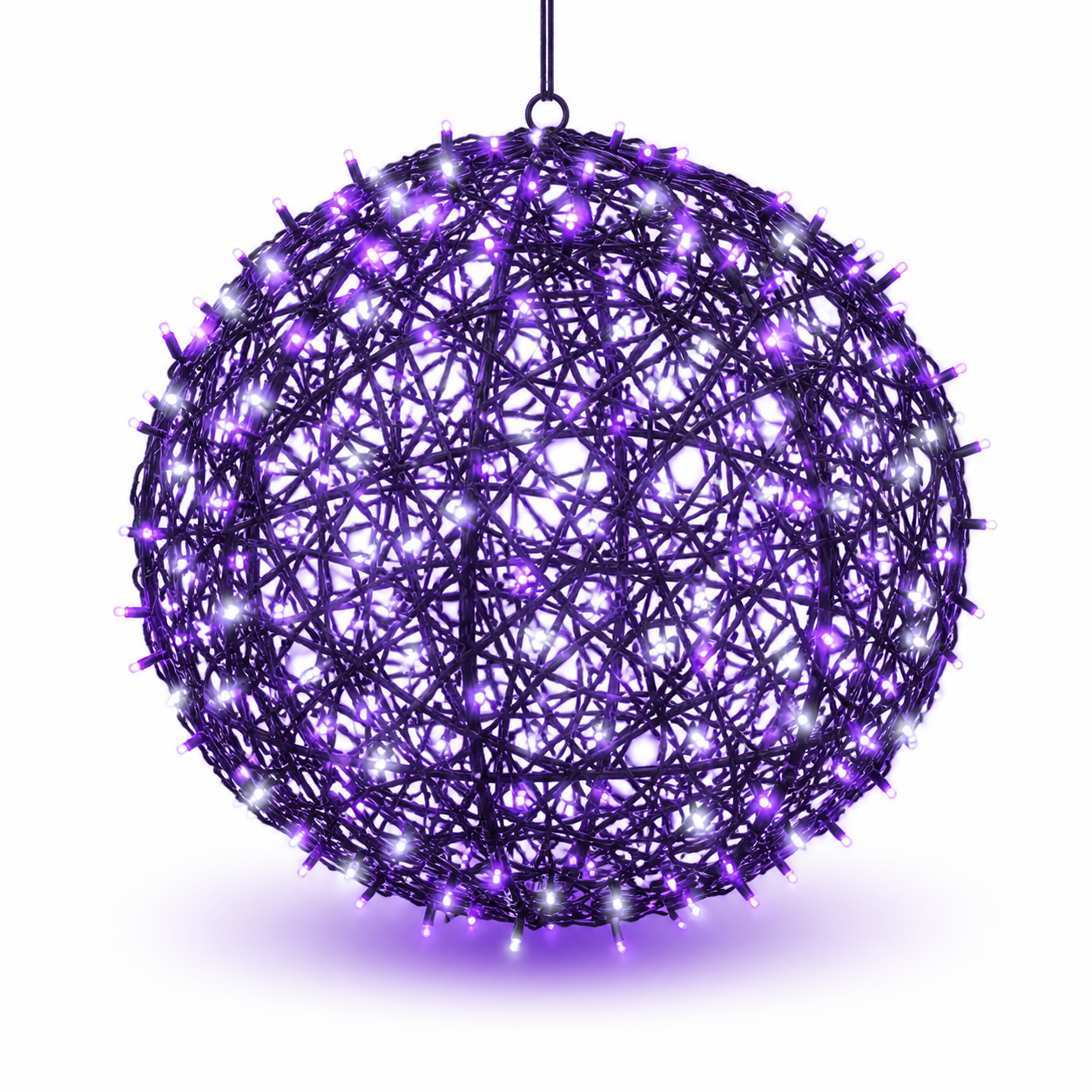 Celebrations purple twinkle shimmering sphere