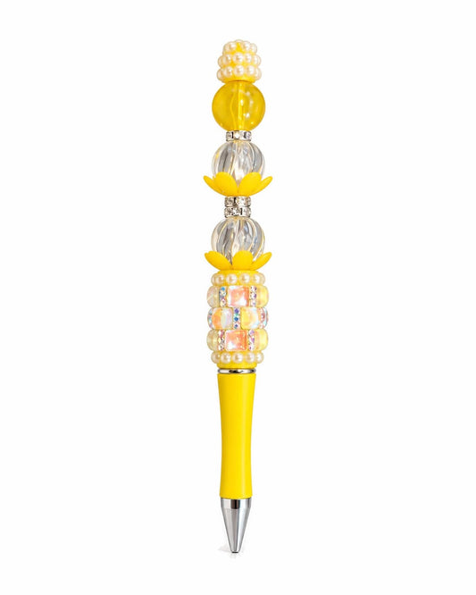 Yellow star beaded pen
