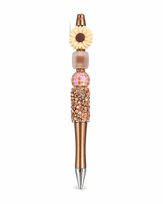 Sunflower bronze beaded pen