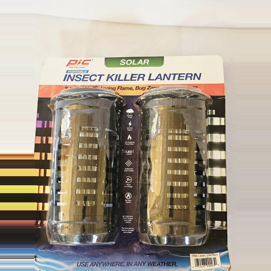 PIC solar portable insect killer lantern 2-pack front