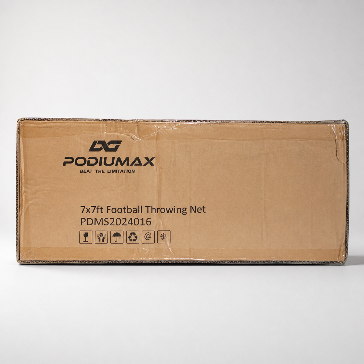 PodiuMax 7x7 ft football throwing net carton, model PDMS2024016