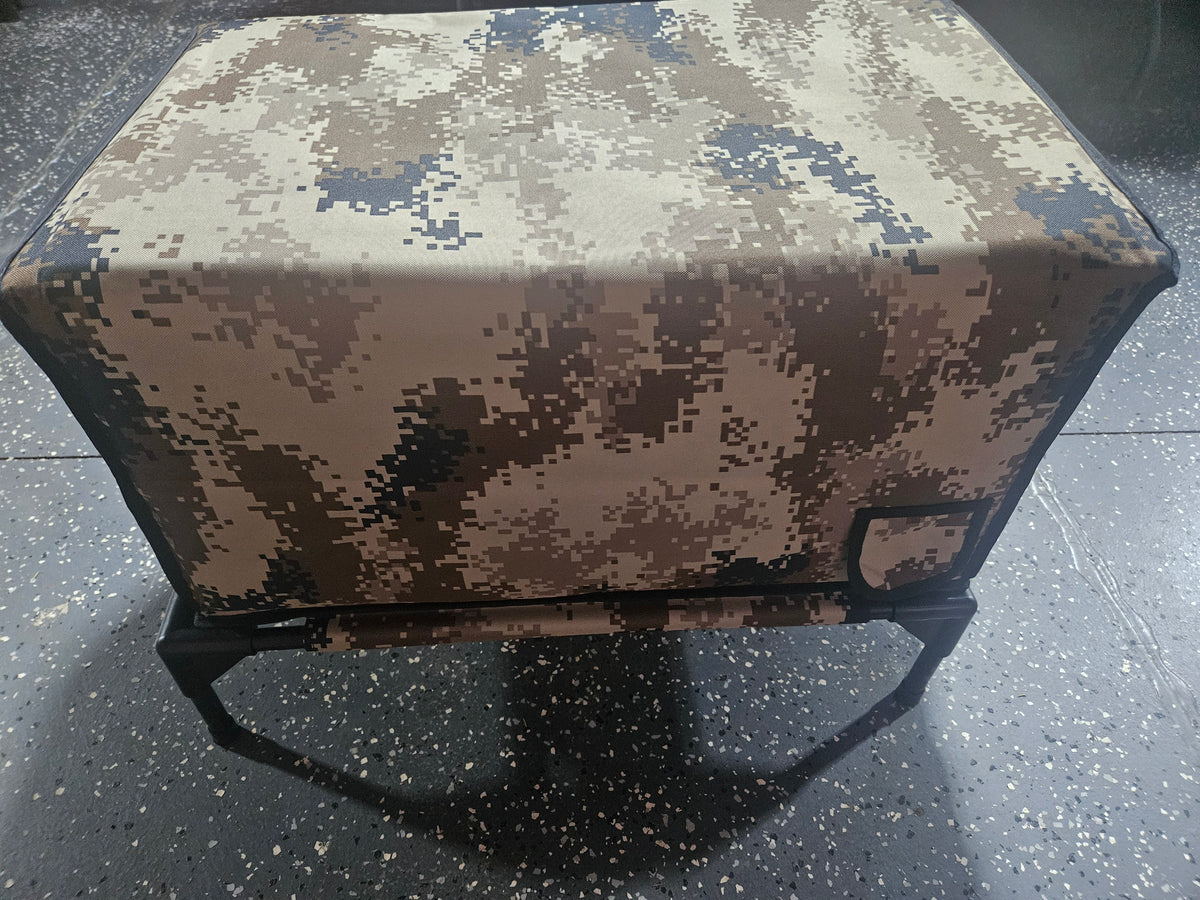 Clawsable Large Elevated Outdoor Cat House with Escape Door – Desert Camo